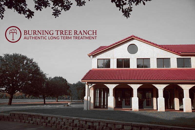 Colorized Photo of Main Building at Burning Tree Ranch