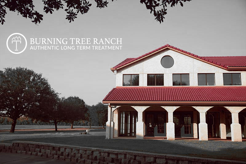 Colorized Photo of Main Building at Burning Tree Ranch