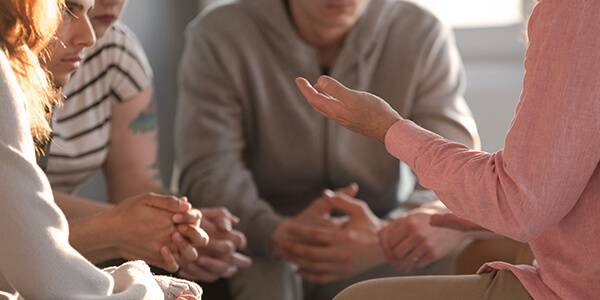 Group Therapy Meeting Close-up