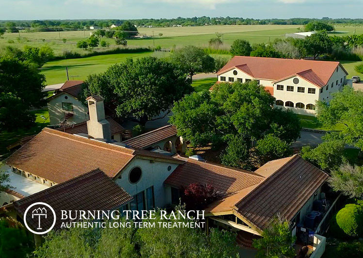 Aerial view of the Burning Tree Ranch facilities